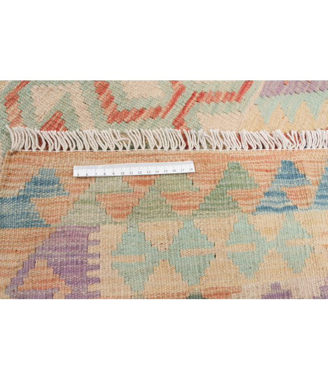 Handgewebte Orientalisch Wolle Kelim Teppich 199x153cm