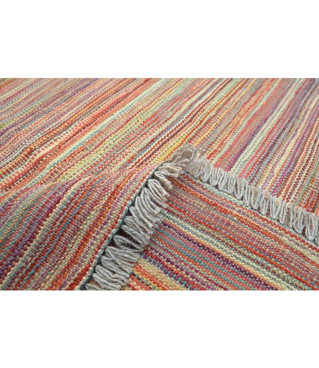 Hand Woven Modern Wool Kilim Area Rug -252X173cm