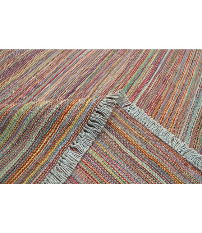 Handgemaakt Modern Kelim Wol Vloerkleed251X175cm