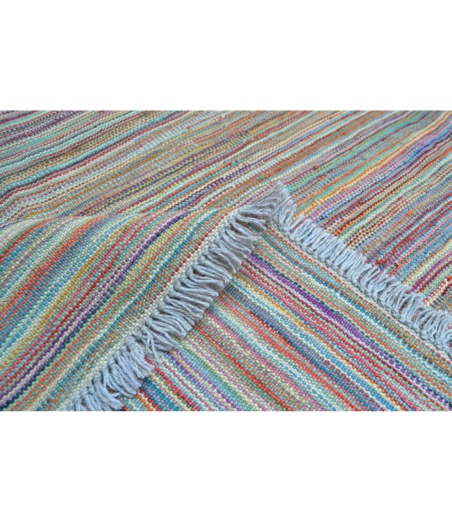 Hand Woven Modern Wool Kilim Area Rug -251X172cm