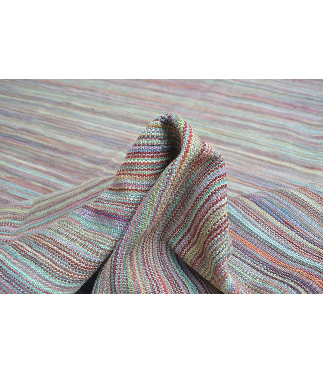 Hand Woven Modern Wool Kilim Area Rug -247X175 cm