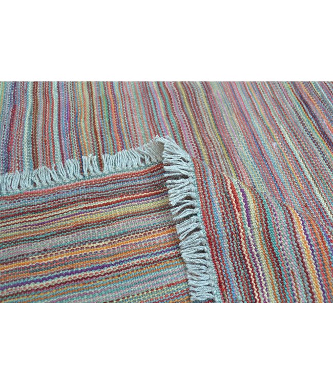 Handgewebte Modern Wolle Kelim Teppich -247X175 cm