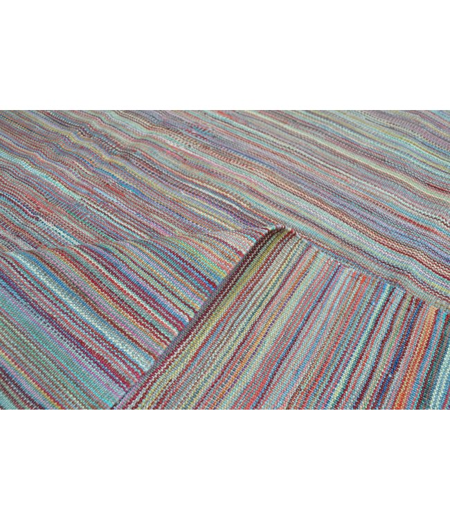 Hand Woven Modern Wool Kilim Area Rug -247X175 cm