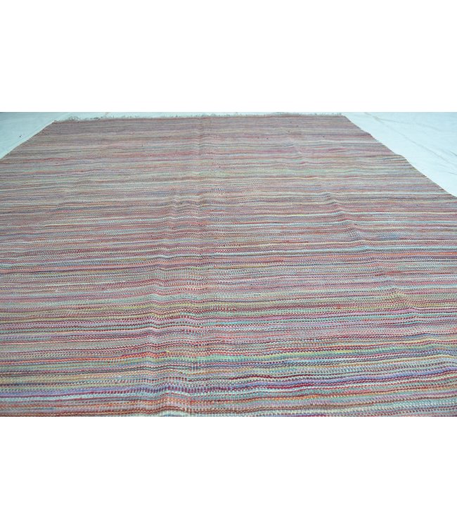 Hand Woven Modern Wool Kilim Area Rug -247X175 cm