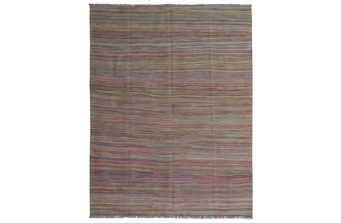 Kelim kleed-240X184cm streep Multicolor Kleed Hand Geweven