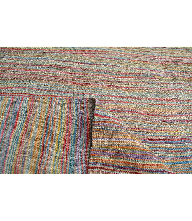 Hand Woven Modern Wool Kilim Area Rug -240X184cm
