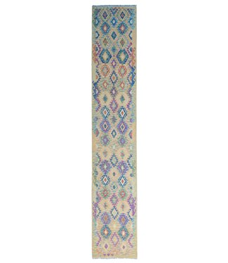 Handgewebte Orientalisch Wolle Kelim Teppich 503x86cm Handgewebte Orientalisch Wolle Kelim Teppich 503x86cm
