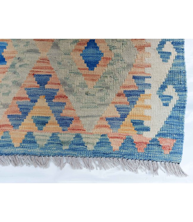 Hand Woven Afghan Wool Kilim Area Rug 500x88cm or 16.4x2.88 ft