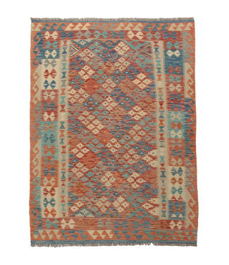 Hand Woven Afghan Wool Kilim Area Rug 195X145 0cm