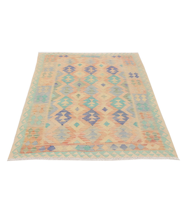 Handgewebte Orientalisch Wolle Kelim Teppich 198X147 cm