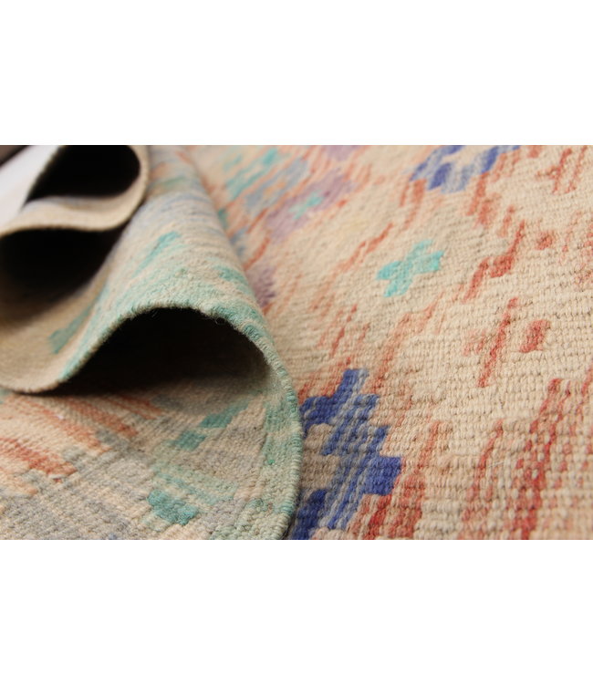 Hand Woven Afghan Wool Kilim Area Rug 191X160 cm