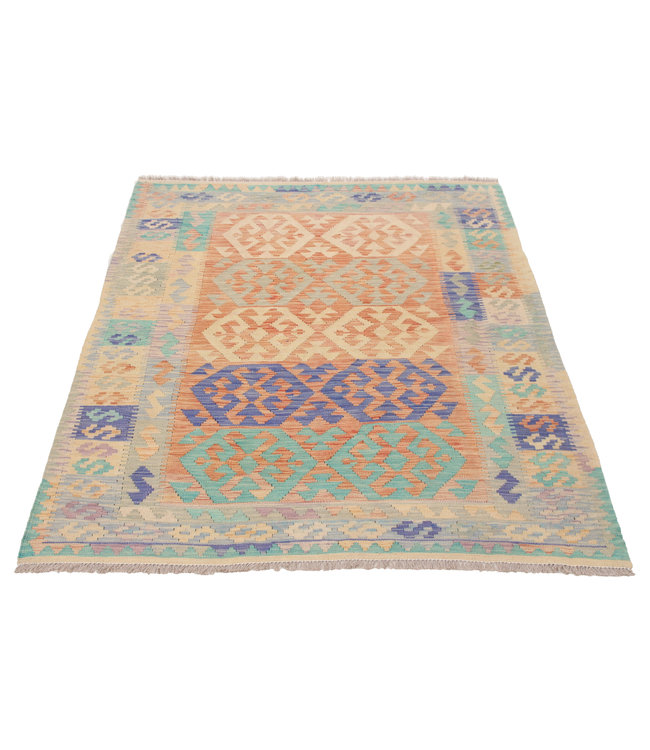 Handgemaakt Oosters Kelim Wol Vloerkleed 193X154 cm