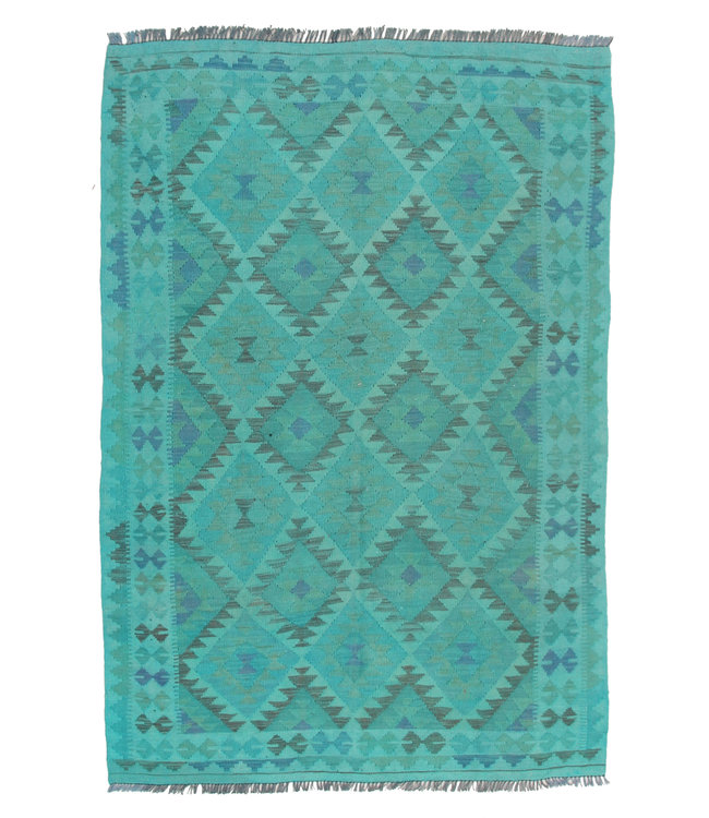 Handgemaakt Oosters Kelim Wol Vloerkleed 203X140cm