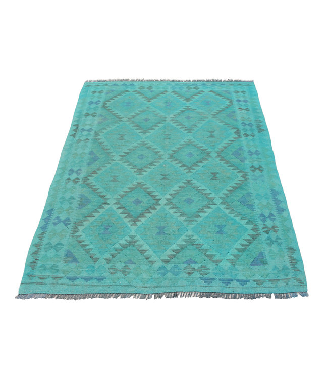 Handgemaakt Oosters Kelim Wol Vloerkleed 203X140cm