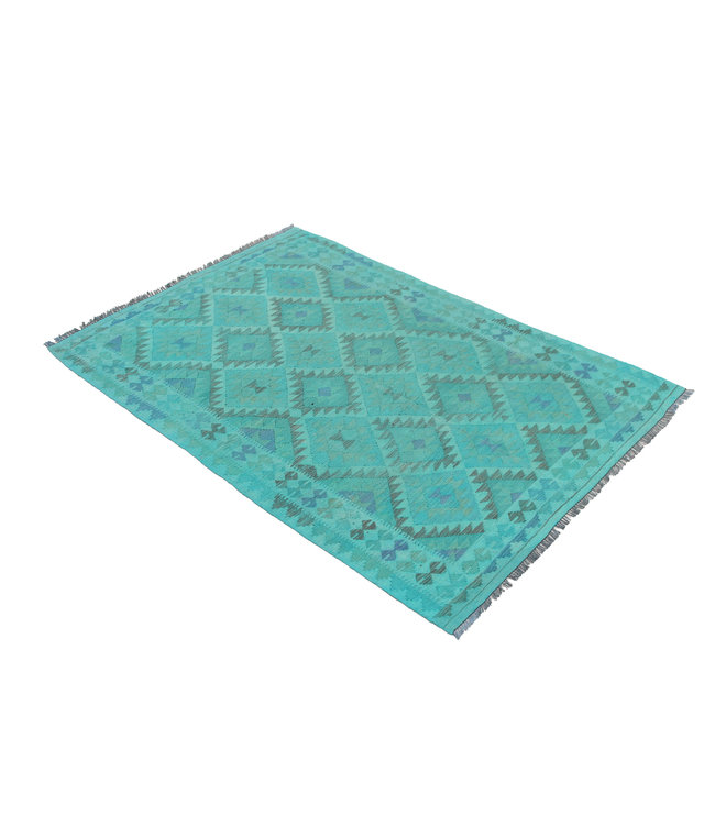 Handgemaakt Oosters Kelim Wol Vloerkleed 203X140cm