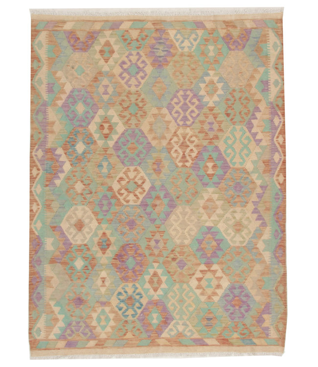 Handgemaakt Oosters Kelim Wol Vloerkleed 199X152cm