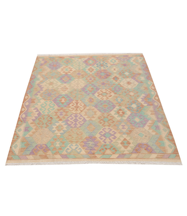 Handgewebte Orientalisch Wolle Kelim Teppich 199X152cm