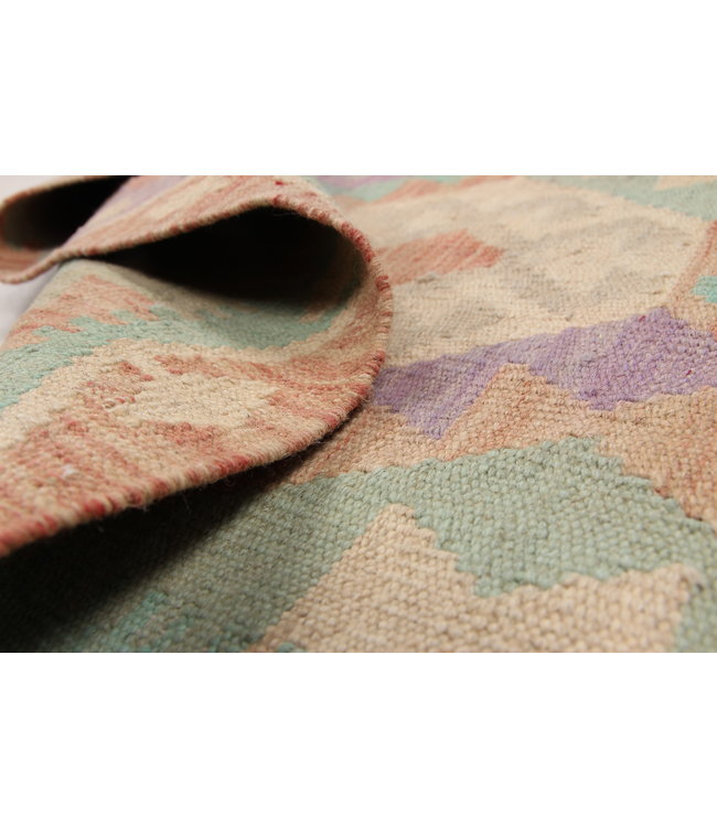 Hand Woven Afghan Wool Kilim Area Rug 199X152cm