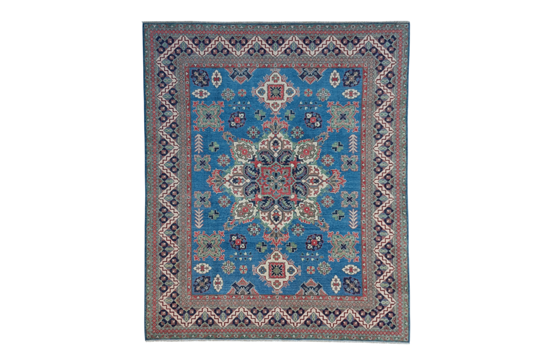 Handgeknoopt kazak tapijt 303x246 cm oosters kleed vloerkleed
