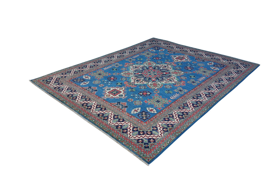 Handgeknoopt kazak tapijt 303x246 cm oosters kleed vloerkleed