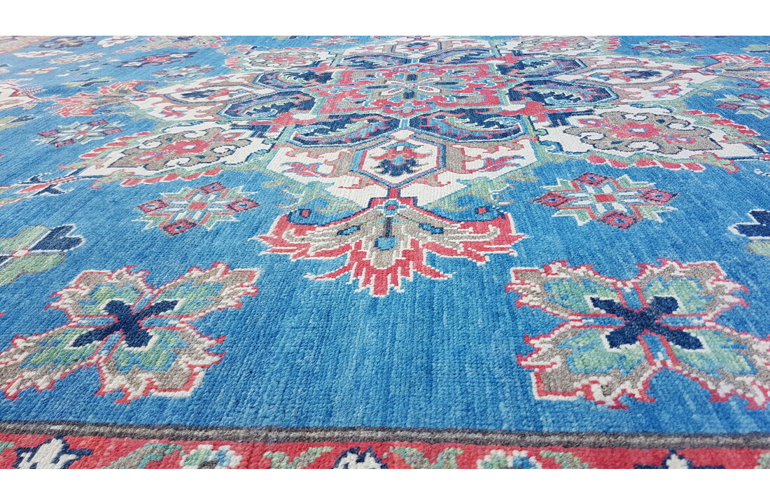 Handgeknoopt kazak tapijt 303x246 cm oosters kleed vloerkleed