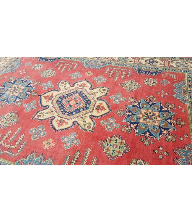 Handgeknoopt kazak tapijt 366x273 cm  oosters kleed vloerkleed
