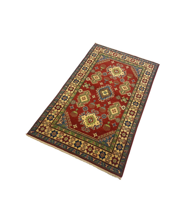 Handgeknoopt RoyalRood kazak tapijt 157x94 cm vloerkleed Traditional
