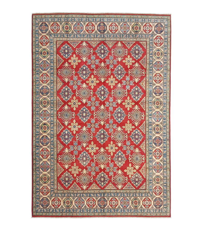 Traditional Wool Rug Tribal 4'95x3'60 Hand knotted  carpet  Royal kazak
