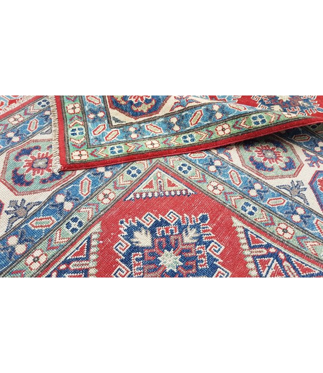 Handgeknoopt kazak tapijt 363x268 cm  oosters kleed vloerkleed