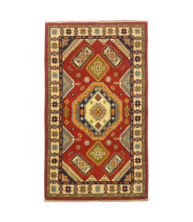Handgeknüpft wolle kazak teppich 155x88 cm  Orientalisch  teppich