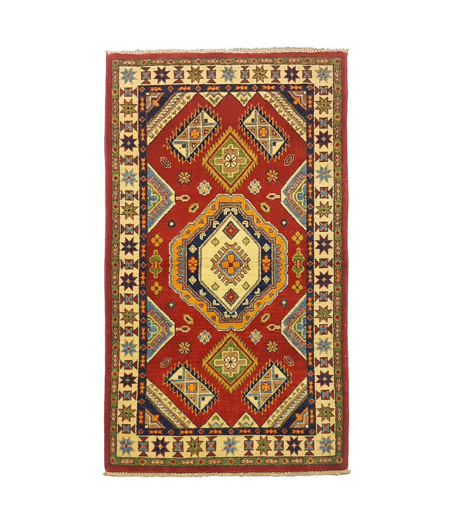 Traditional Wool Rug Tribal 5'08x2'88 Hand knotted  carpet  Royal kazak