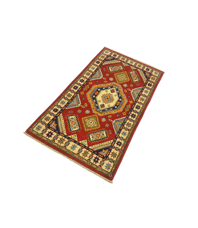 Traditional Wool Rug Tribal 5'08x2'88 Hand knotted  carpet  Royal kazak