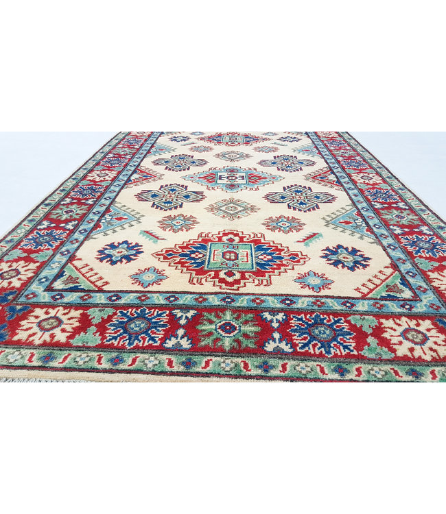 Hand knotted  6'0x4'0 wool kazak area rug  183x122 cm  Oriental carpet
