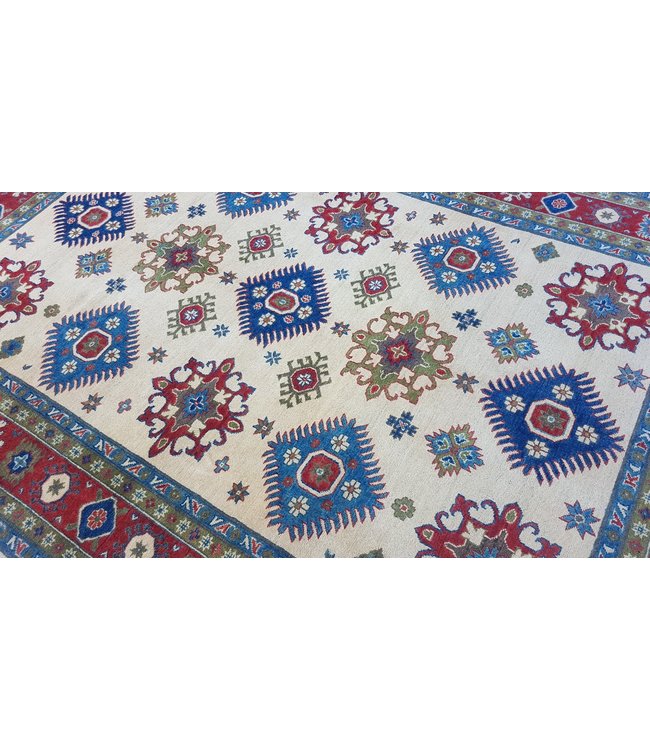 Handgeknoopt kazak tapijt 283x199 cm oosters kleed vloerkleed