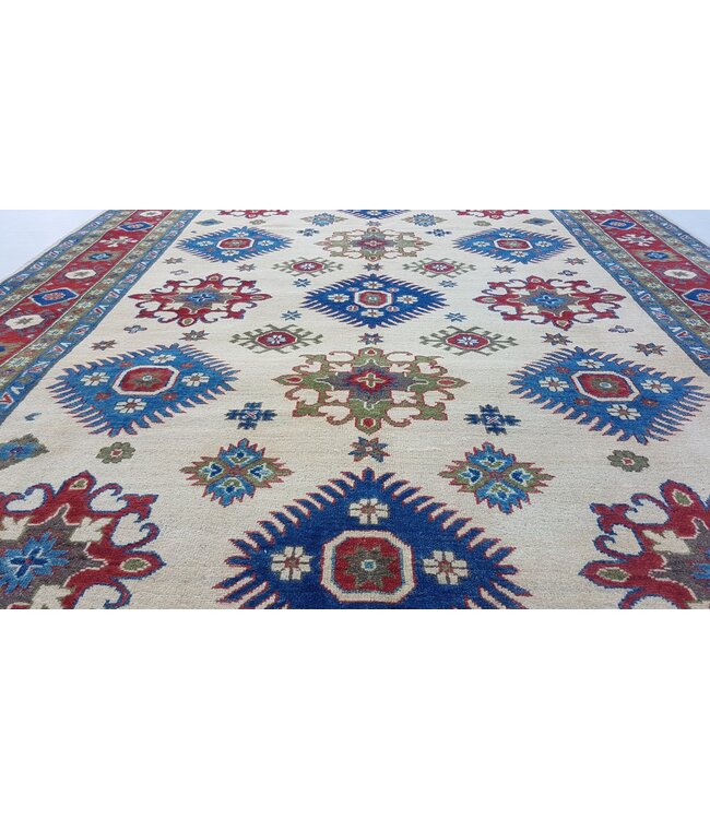 Hand knotted  9'x6'5  wool kazak area rug 283x199 cm  Oriental carp