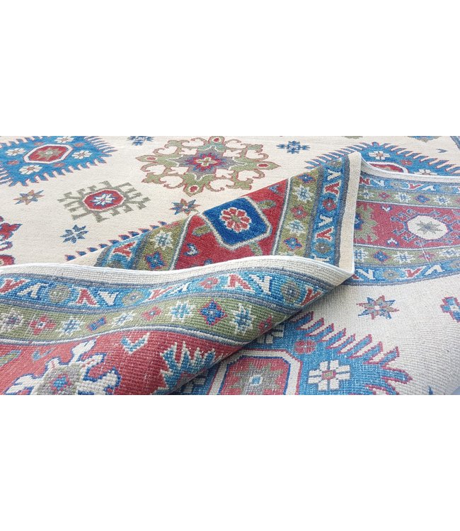 Handgeknoopt kazak tapijt 283x199 cm oosters kleed vloerkleed