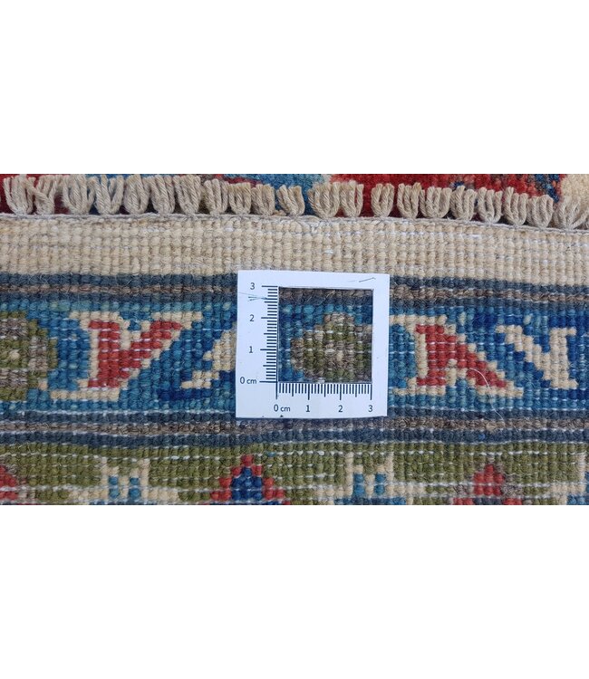 Hand knotted  9'x6'5  wool kazak area rug 283x199 cm  Oriental carp