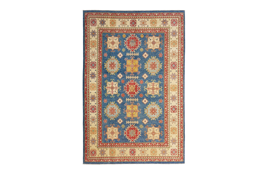 Handgeknoopt kazak tapijt 388x277 cm oosters kleed vloerkleed