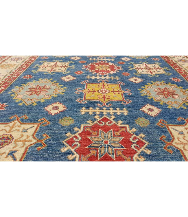 Hand knotted  12'7x 9' wool kazak area rug  388x277 cm   Oriental carpet