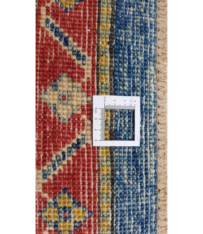 Hand knotted  12'7x 9' wool kazak area rug  388x277 cm   Oriental carpet