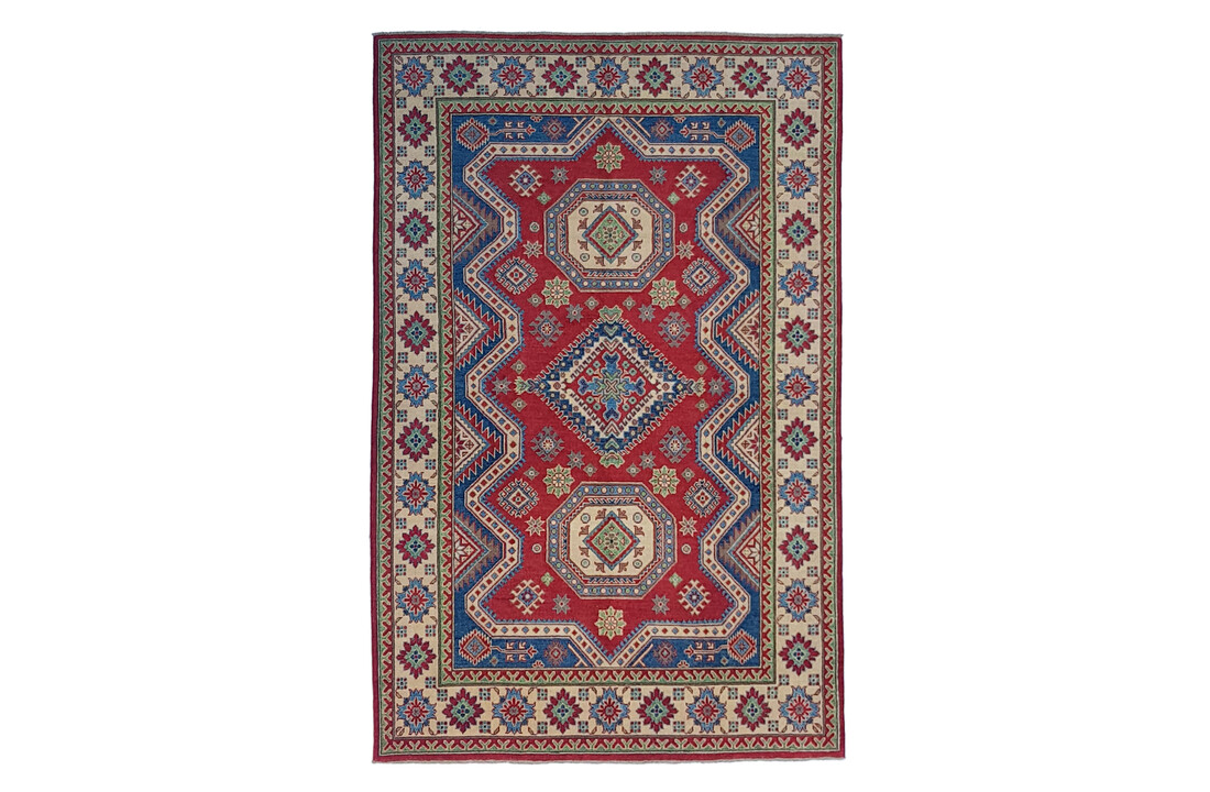 Handgeknoopt kazak tapijt 273x183 cm oosters kleed vloerkleed