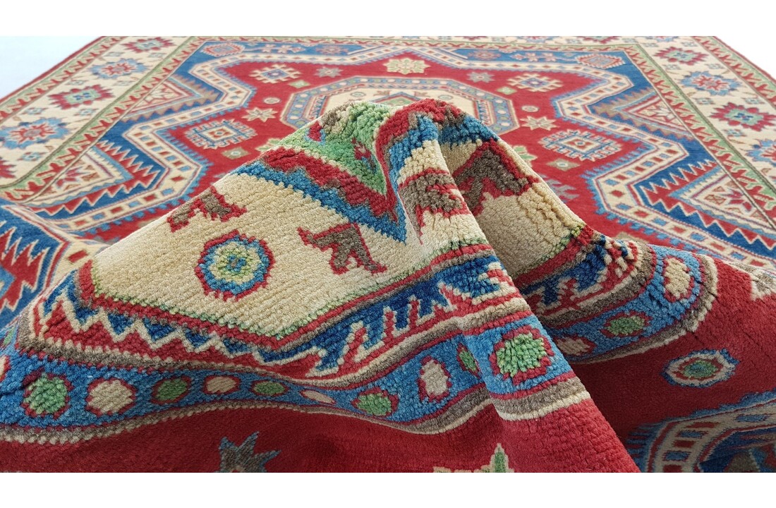Handgeknoopt kazak tapijt 273x183 cm oosters kleed vloerkleed