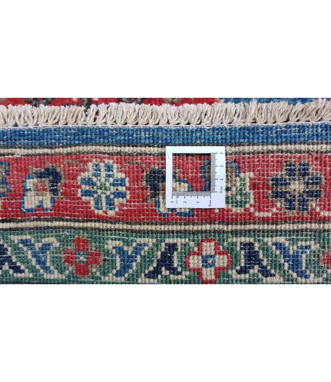 Hand knotted  11'7x9' wool kazak area rug  359x275 cm  Oriental carpet