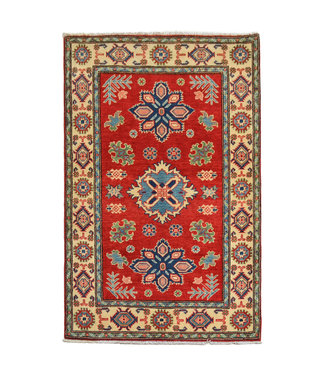 Handgeknoopt Royal Rood  kazak tapijt 158x99 cm vloerkleed Traditional