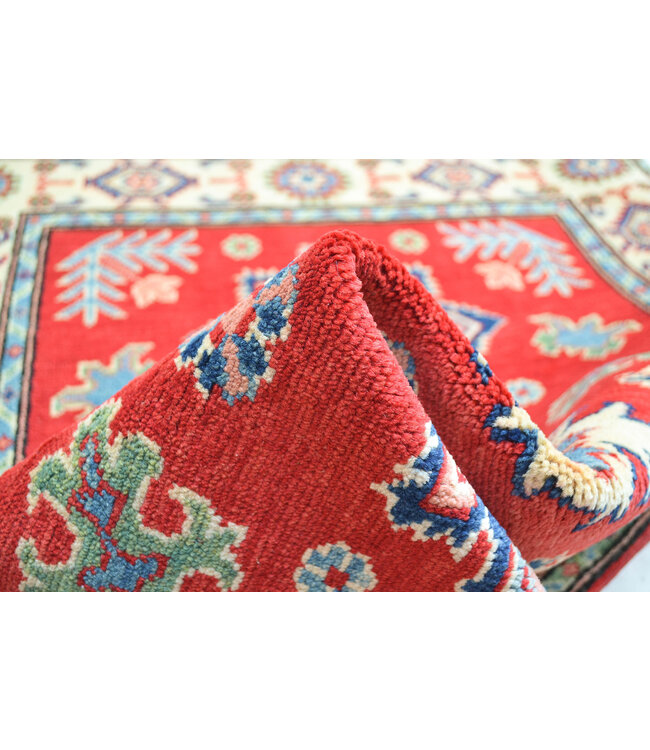 Traditional Wool Red Rug Tribal 5'18x3'24 Hand knotted  carpet  Royal kazak