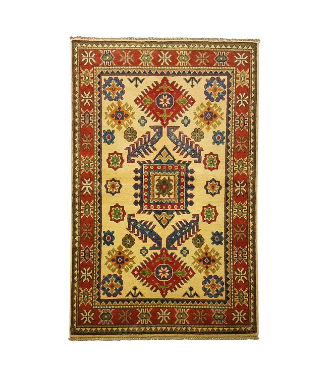 Traditional Wool Rug Tribal 4'88x3'28 Hand knotted  carpet  Royal kazak