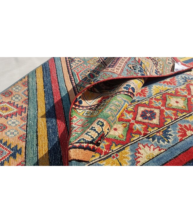 shal Handgeknoopt kazak tapijt  291x210 cm  oosters kleed vloerkleed