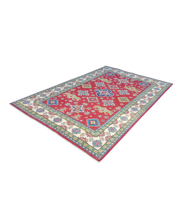 Hand knotted  9'8x 6'6 wool kazak area rug  299x202 cm   Oriental carpet