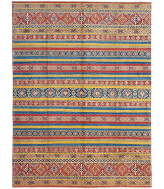 shal Hand knotted  11'9x 9' wool kazak area rug  364x276 cm  Oriental carpet