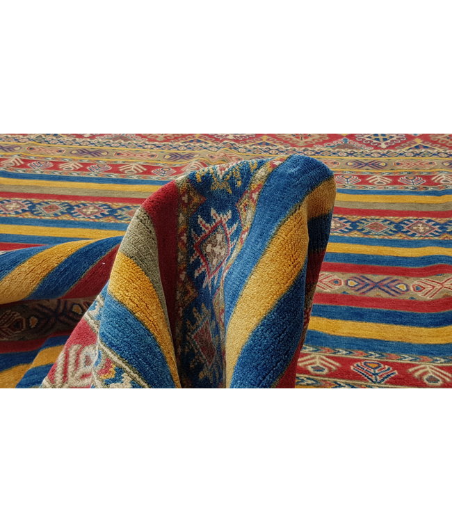 shal Hand knotted  11'9x 9' wool kazak area rug  364x276 cm  Oriental carpet